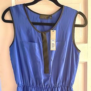 Blue sleeveless dress